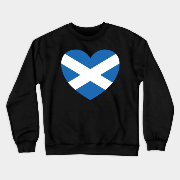 Scotland Flag Heart Crewneck Sweatshirt by DPattonPD